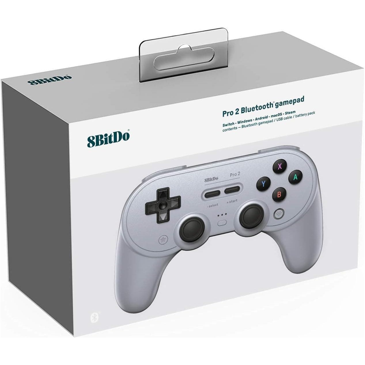 8Bitdo Pro 2 Bluetooth Controller for Switch, PC, macOS, Android, Steam & Raspberry Pi (Gray Edition) - 8